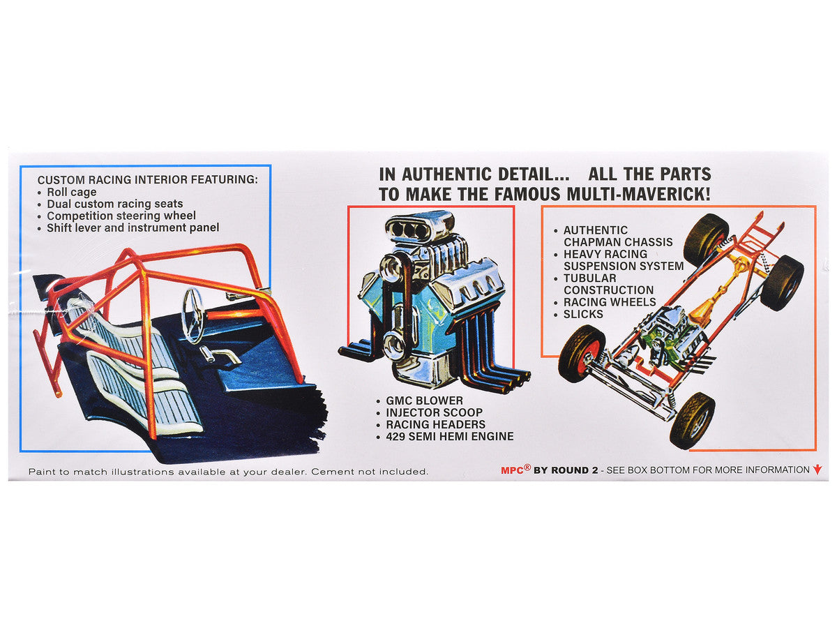 Skill 2 Model Kit "Ohio" George Montgomery's Multi Maverick Funny Car 1/25 Scale Model by MPC LuxuryLifeWay Online Store