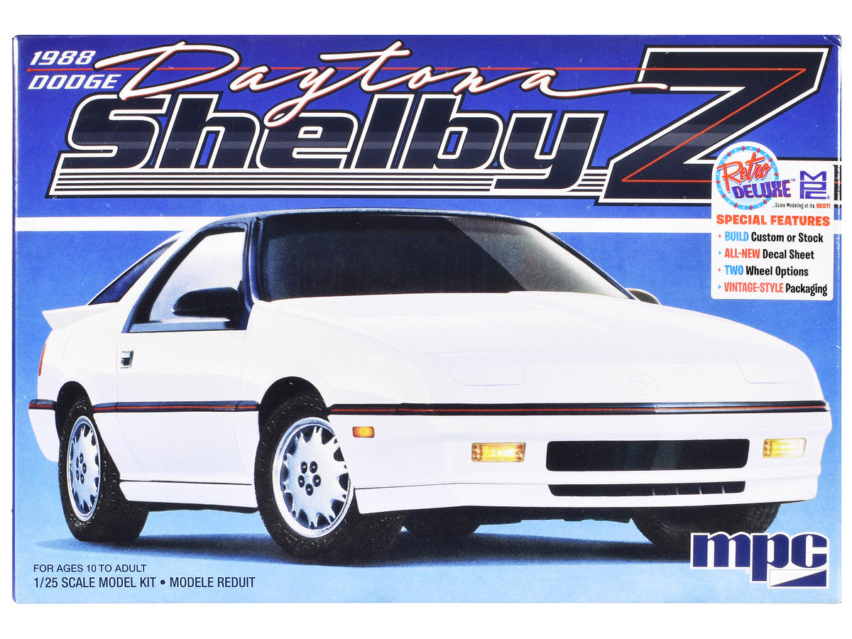 Skill 2 Model Kit 1988 Dodge Shelby Daytona Z 2-in-1 Kit 1/25 Scale Model by MPC LuxuryLifeWay Online Store
