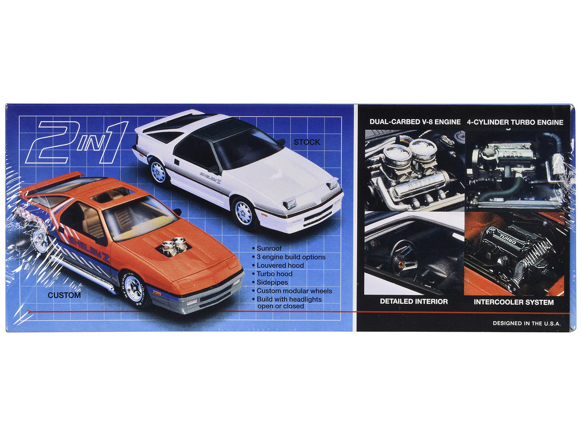 Skill 2 Model Kit 1988 Dodge Shelby Daytona Z 2-in-1 Kit 1/25 Scale Model by MPC LuxuryLifeWay Online Store