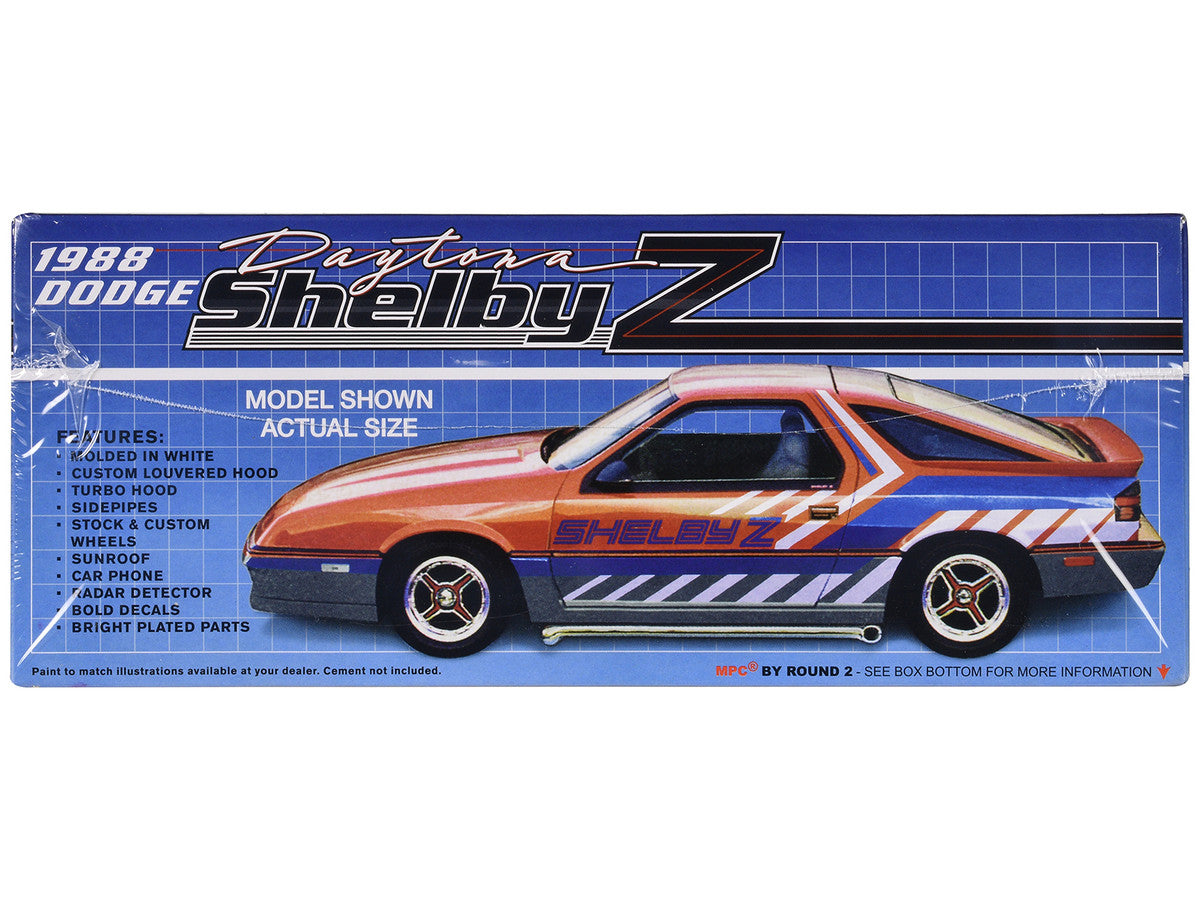 Skill 2 Model Kit 1988 Dodge Shelby Daytona Z 2-in-1 Kit 1/25 Scale Model by MPC LuxuryLifeWay Online Store