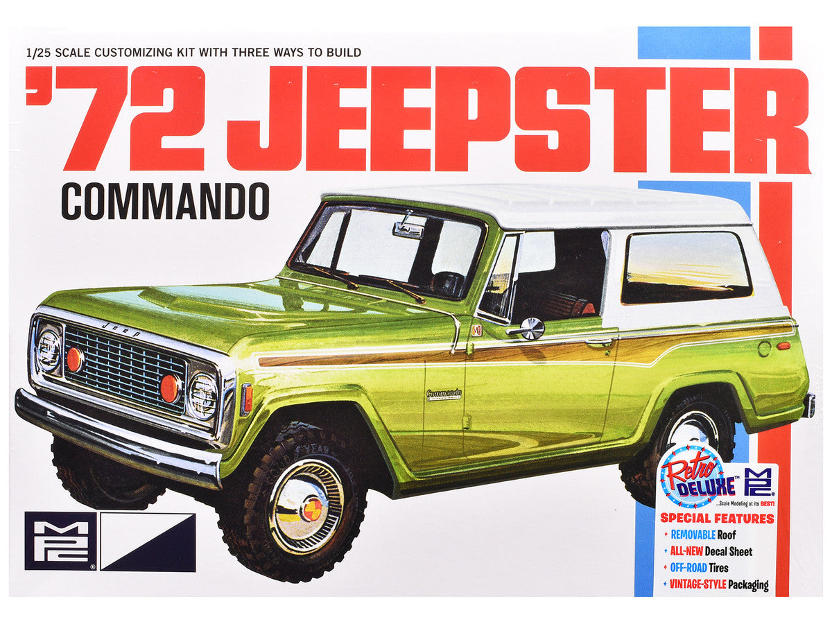 Skill 2 Model Kit 1972 Jeep Jeepster Commando 1/25 Scale Model by MPC LuxuryLifeWay Online Store