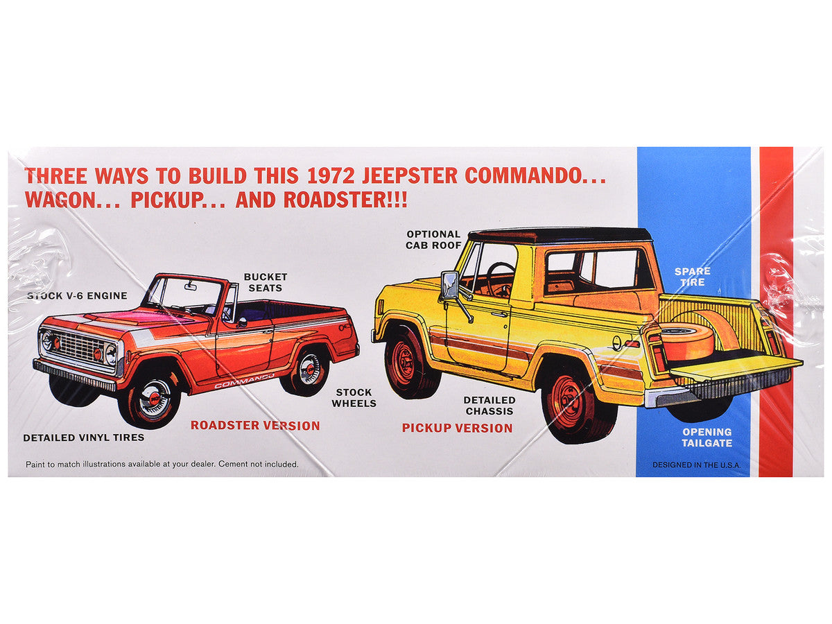 Skill 2 Model Kit 1972 Jeep Jeepster Commando 1/25 Scale Model by MPC LuxuryLifeWay Online Store