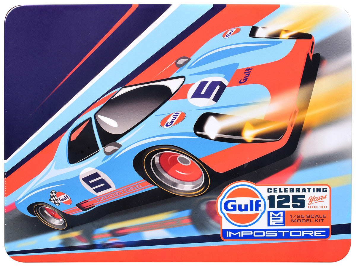 Skill 2 Model Kit Gulf Racing Impostore with Collector Tin 1/25 Plastic Model by MPC LuxuryLifeWay Online Store