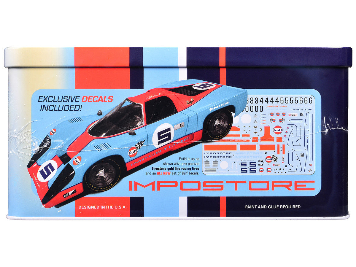Skill 2 Model Kit Gulf Racing Impostore with Collector Tin 1/25 Plastic Model by MPC LuxuryLifeWay Online Store
