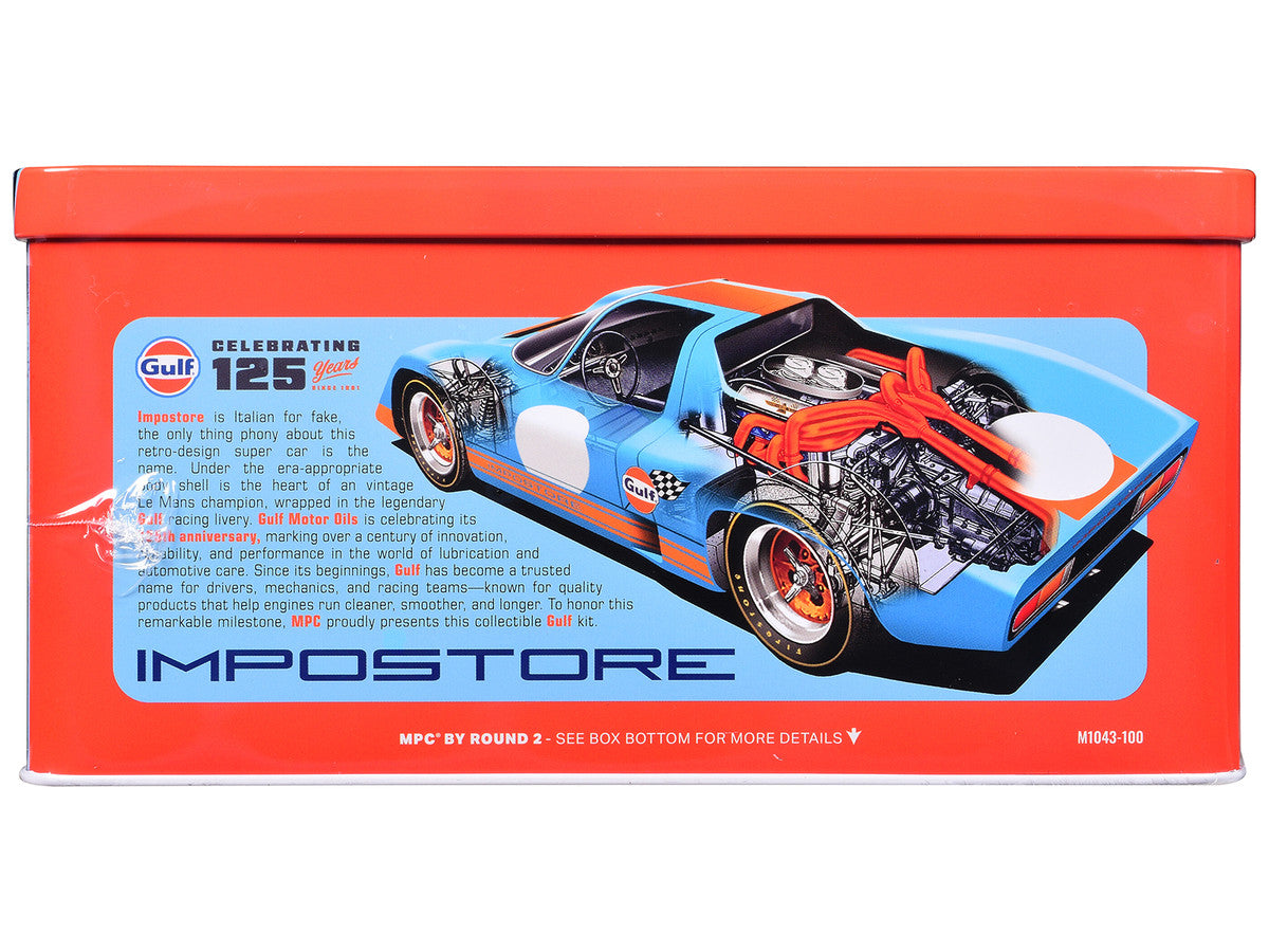 Skill 2 Model Kit Gulf Racing Impostore with Collector Tin 1/25 Plastic Model by MPC LuxuryLifeWay Online Store