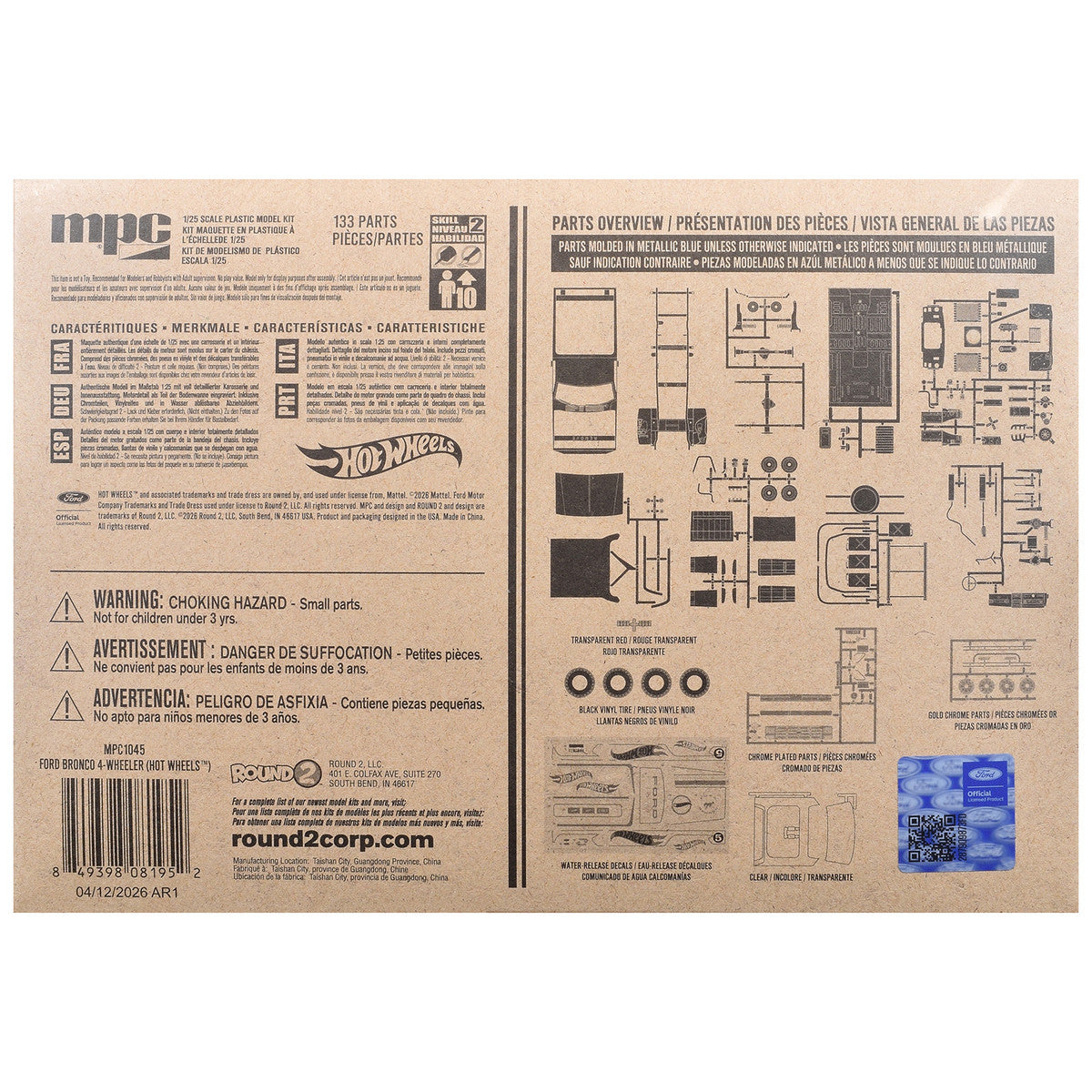 Skill 2 Model Kit Ford Bronco 4-Wheeler "Hot Wheels" 1/25 Plastic Model by MPC LuxuryLifeWay Online Store