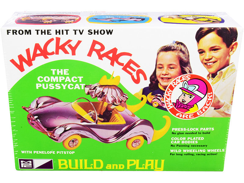 Skill 2 Snap Model Kit The Compact Pussycat with Penelope Pitstop Figurine "Wacky Races" (1968) TV Series 1/25 Scale Model by MPC LuxuryLifeWay Online Store