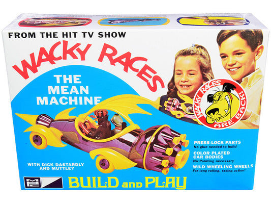 Skill 2 Snap Model Kit The Mean Machine with Dick Dastardly and Muttley Figurines "Wacky Races" (1968) TV Series 1/25 Scale Model by MPC LuxuryLifeWay Online Store