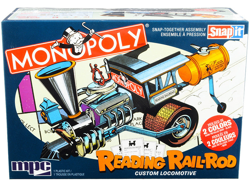 Skill 1 Snap Model Kit Reading Rail Rod Custom Locomotive "Monopoly" 1/25 Scale Model by MPC LuxuryLifeWay Online Store