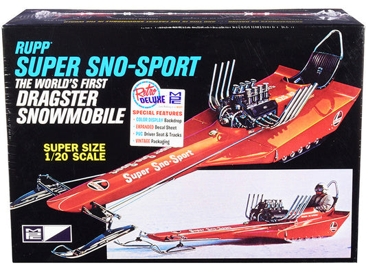 Skill 2 Model Kit Rupp Super Sno-Sport Snowmobile Dragster (The World's First) 1/20 Scale Model by MPC LuxuryLifeWay Online Store