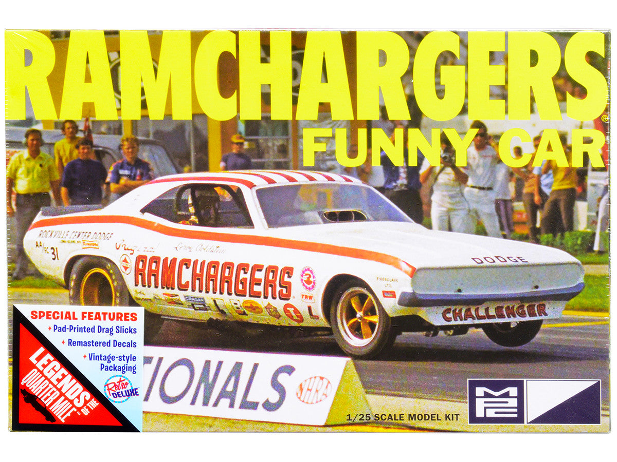 Skill 2 Model Kit Dodge Challenger Ramchargers Funny Car "Legends of the Quarter Mile" 1/25 Scale Model by MPC LuxuryLifeWay Online Store