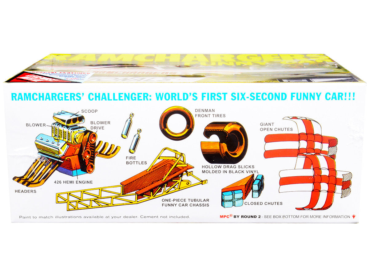 Skill 2 Model Kit Dodge Challenger Ramchargers Funny Car "Legends of the Quarter Mile" 1/25 Scale Model by MPC LuxuryLifeWay Online Store