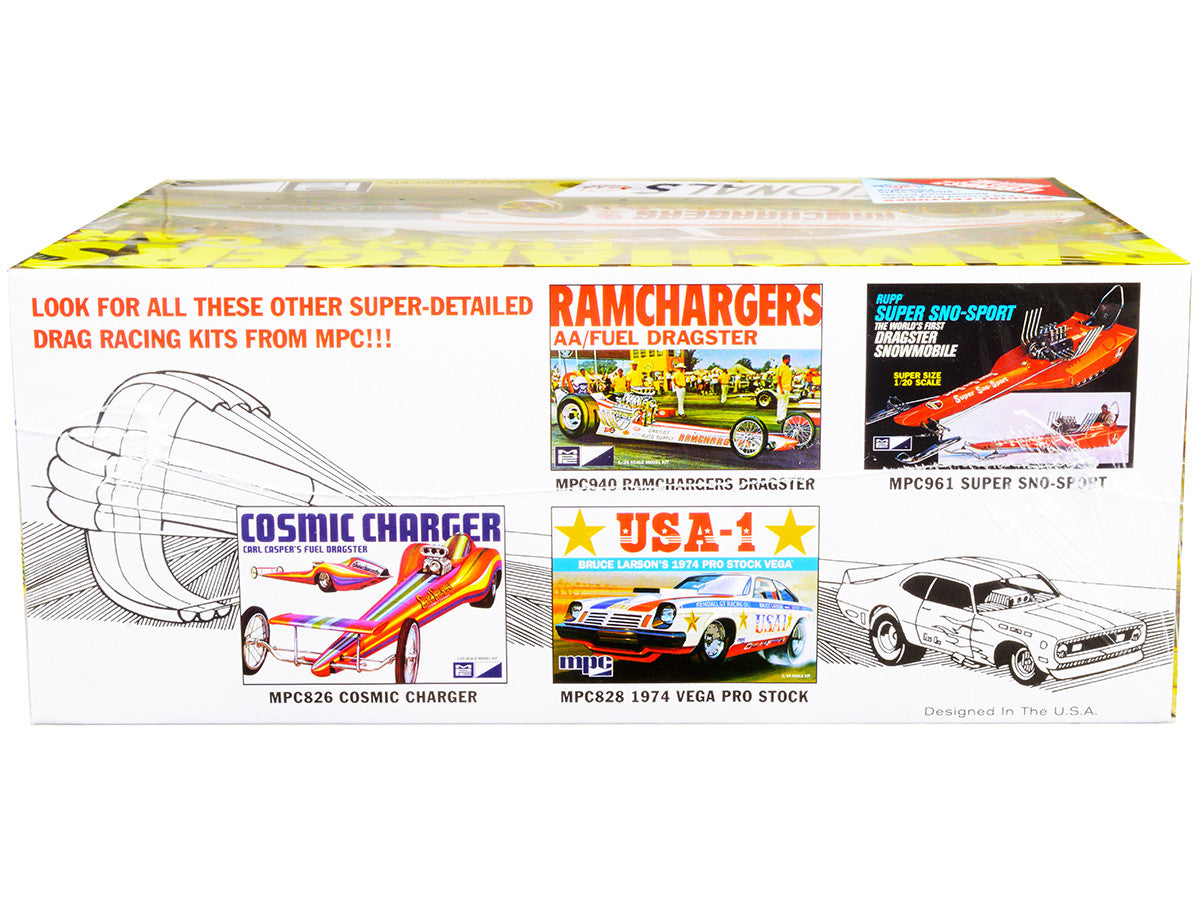 Skill 2 Model Kit Dodge Challenger Ramchargers Funny Car "Legends of the Quarter Mile" 1/25 Scale Model by MPC LuxuryLifeWay Online Store