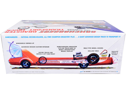 Skill 2 Model Kit Ramchargers Dragster and Advanced Design Transport Truck 2 Kits in 1 1/25 Scale Models by MPC LuxuryLifeWay Online Store