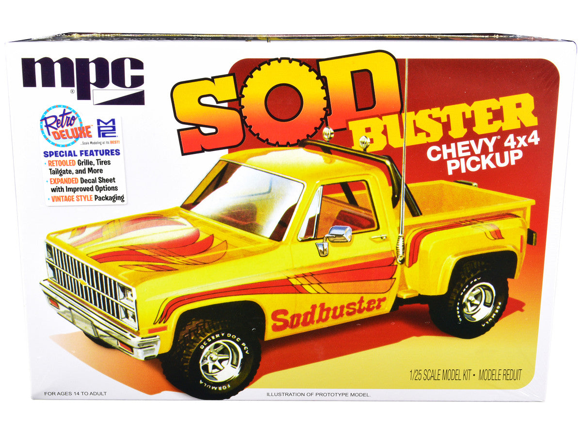 Skill 2 Model Kit 1981 Chevrolet 4x4 Stepside Pickup Truck "Sod Buster" 1/25 Scale Model by MPC LuxuryLifeWay Online Store