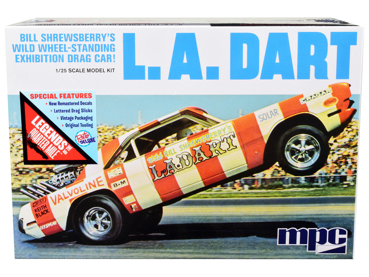 Skill 2 Model Kit Bill Shrewsberry's L.A. Dart Wheelstander Drag Car "Legends of the Quarter Mile" Series 1/25 Scale Model Car by MPC LuxuryLifeWay Online Store