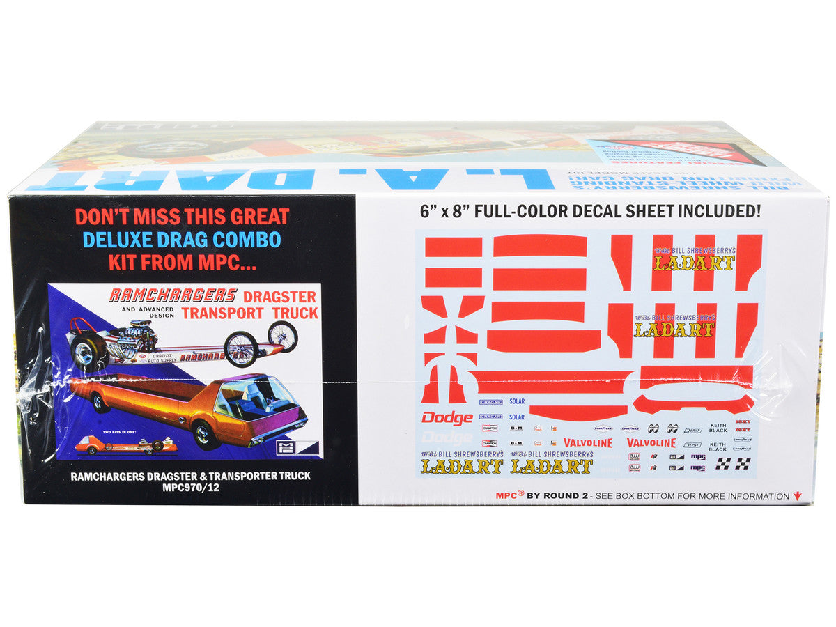 Skill 2 Model Kit Bill Shrewsberry's L.A. Dart Wheelstander Drag Car "Legends of the Quarter Mile" Series 1/25 Scale Model Car by MPC LuxuryLifeWay Online Store