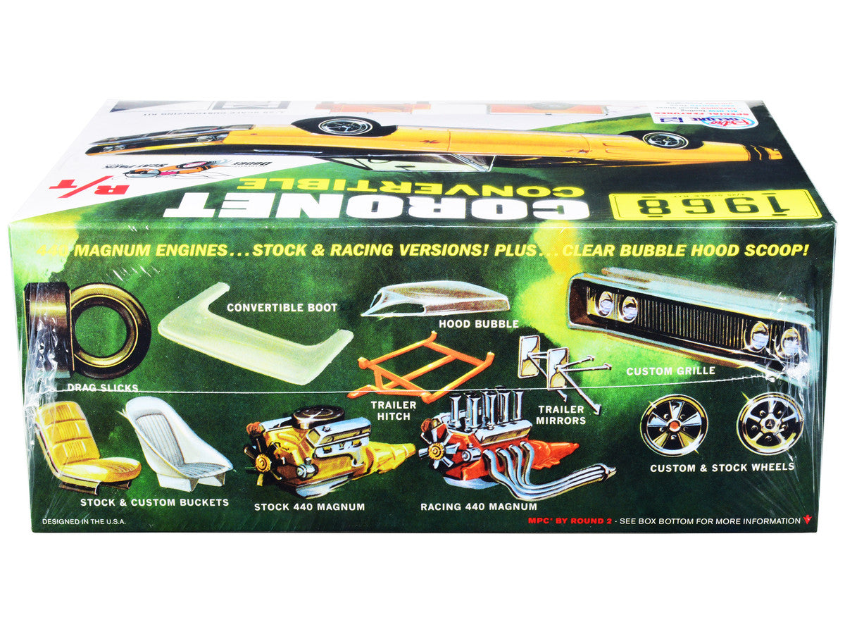 Skill 2 Model Kit 1968 Dodge Coronet R/T Convertible with Haul-Away Trailer 1/25 Scale Model by MPC LuxuryLifeWay Online Store