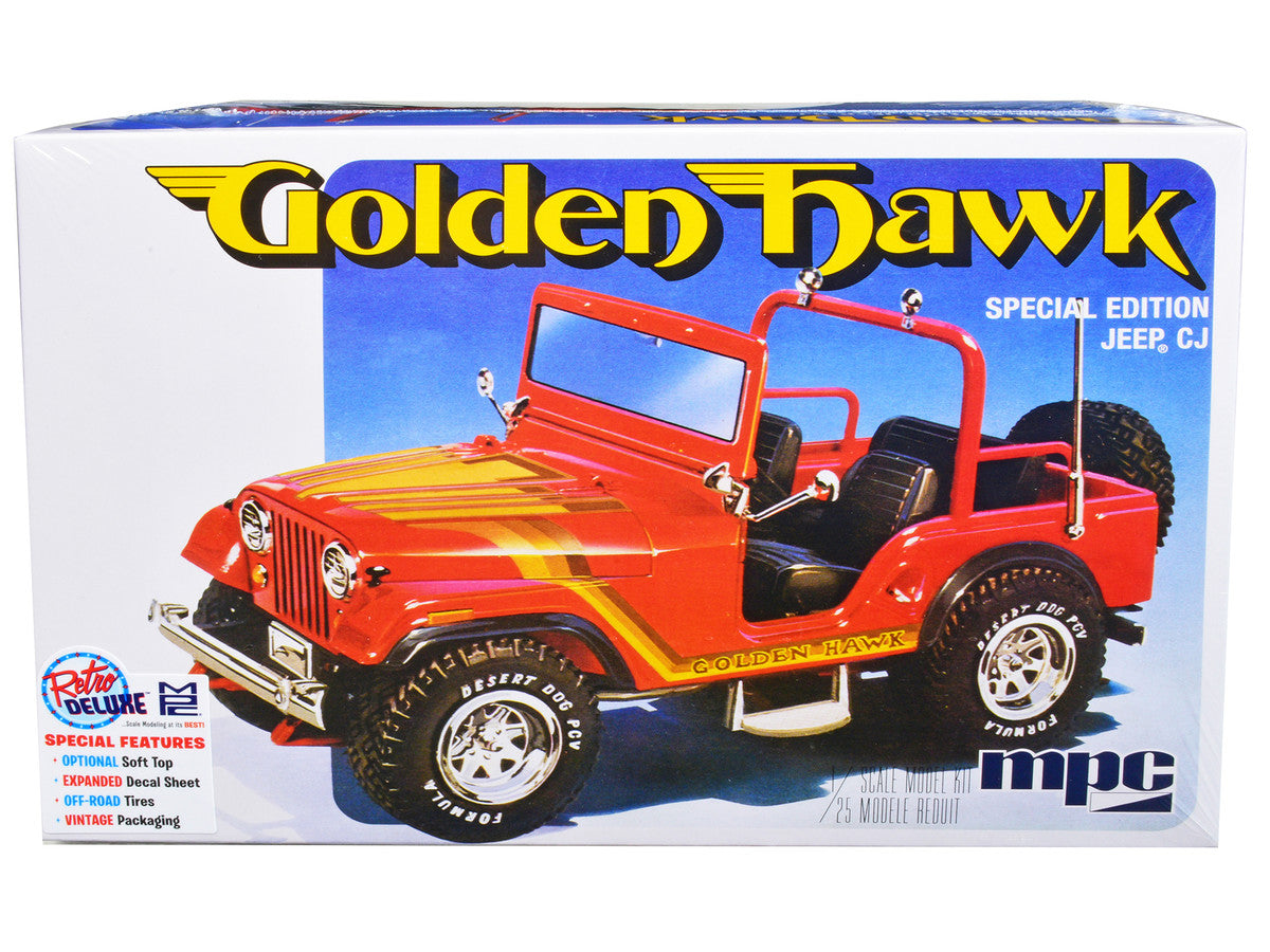 Skill 2 Model Kit 1981 Jeep CJ5 Golden Hawk 1/25 Scale Model Car by MPC LuxuryLifeWay Online Store