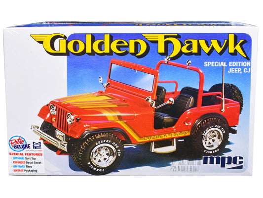 Skill 2 Model Kit 1981 Jeep CJ5 Golden Hawk 1/25 Scale Model Car by MPC LuxuryLifeWay Online Store