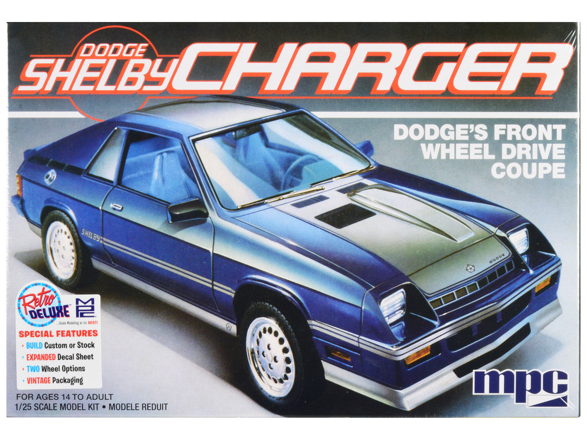 Skill 2 Model Kit 1986 Dodge Shelby Charger 1/25 Scale Model by MPC LuxuryLifeWay Online Store