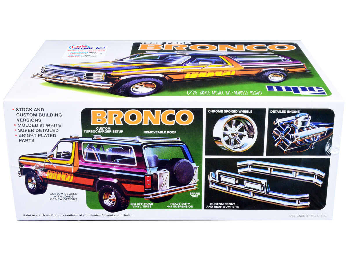 Skill 2 Model Kit 1982 Ford Bronco 1/25 Scale Model by MPC LuxuryLifeWay Online Store