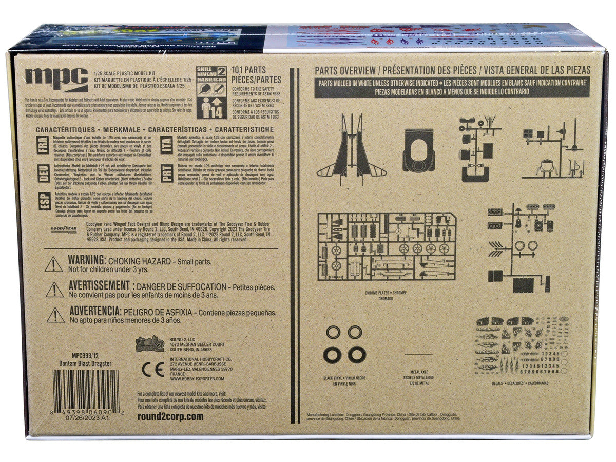 Skill 2 Model Kit "Bantam Blast" AA/FA Altered Roadster/Dragster 1/25 Scale Model by MPC LuxuryLifeWay Online Store