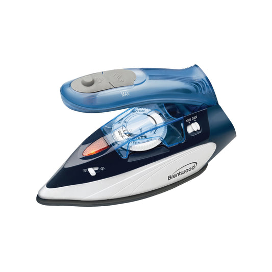 Brentwood 1100 Watt Dual Voltage Nonstick Travel Iron with Steam in Blue LuxuryLifeWay Online Store