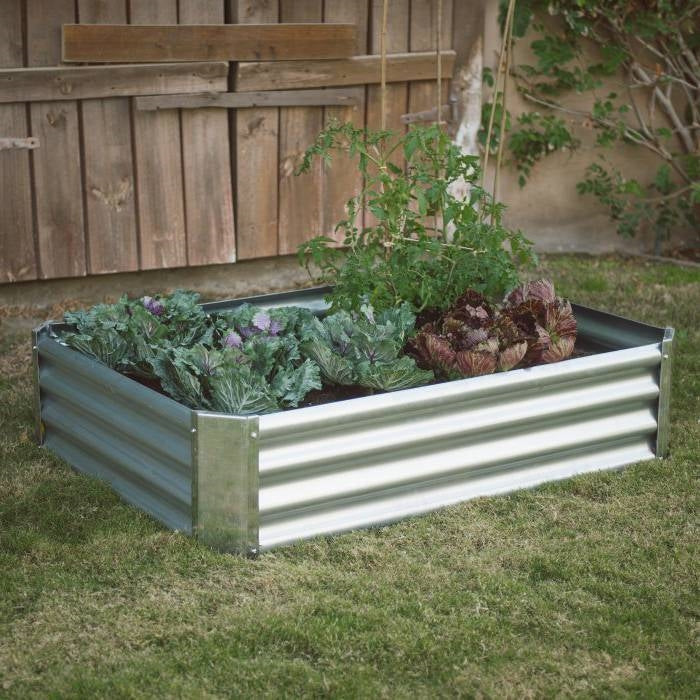 Industrial Farmhouse Steel Raised Garden Bed Metal Planter with Lining LuxuryLifeWay Online Store