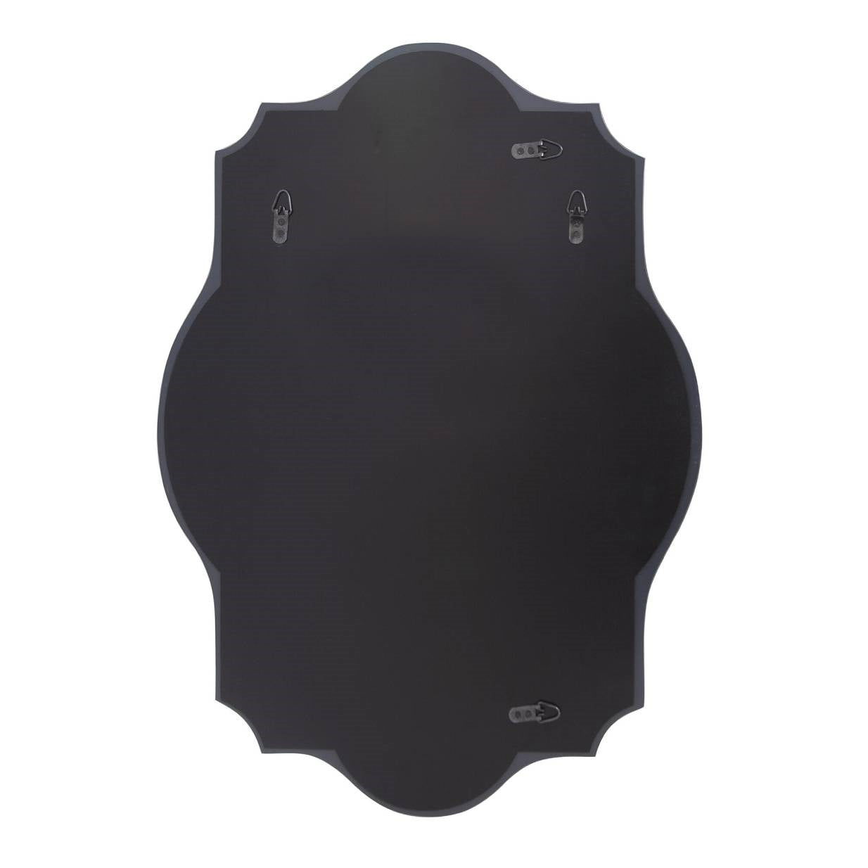 Modern Frameless 32 x 24 inch Scalloped Beveled Accent Bathroom Mirror LuxuryLifeWay Online Store