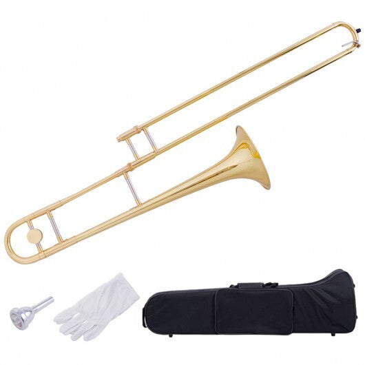 B Flat Trombone Golden Brass with Mouthpiece LuxuryLifeWay Online Store