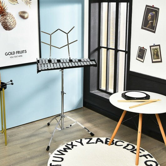 32 Note Glockenspiel Xylophone Percussion Bell Kit with Adjustable Stand LuxuryLifeWay Online Store