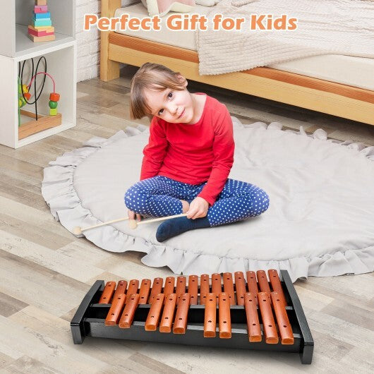 25 Notes Xylophone Wooden Percussion Educational Instrument with 2 Mallets LuxuryLifeWay Online Store