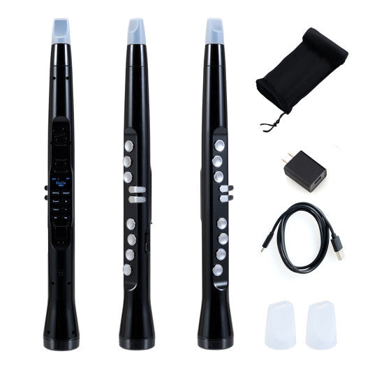 Electronic Wind Instrument Synthesizer Rechargeable Digital Saxophone-Black LuxuryLifeWay Online Store