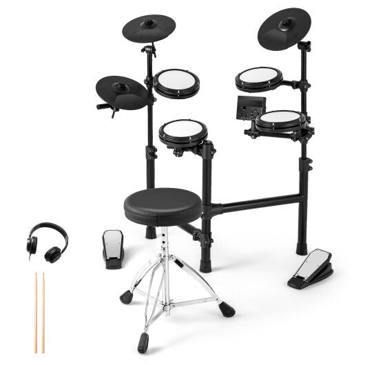 Electric Drum Set Foldable Drum Kit with 10 Demos and USB MIDI and 2 Drumsticks LuxuryLifeWay Online Store