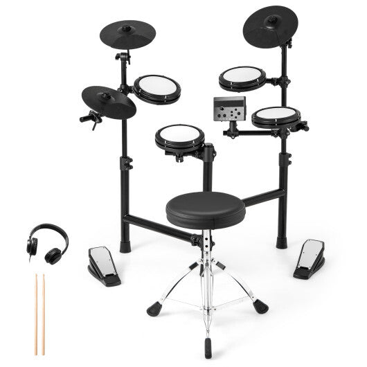 Electric Drum Set Foldable Drum Kit with 10 Demos and USB MIDI and 2 Drumsticks LuxuryLifeWay Online Store