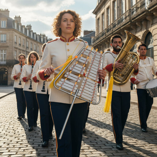 Marching Glockenspiel 29 Note Bell Lyre for Marching Band-Silver LuxuryLifeWay Online Store
