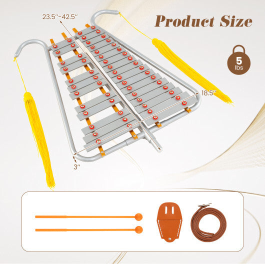Marching Glockenspiel 29 Note Bell Lyre for Marching Band-Silver LuxuryLifeWay Online Store