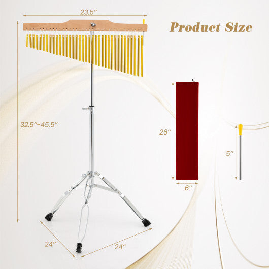 36-Bar Single-Row Chimes Percussion Instrument-Golden LuxuryLifeWay Online Store