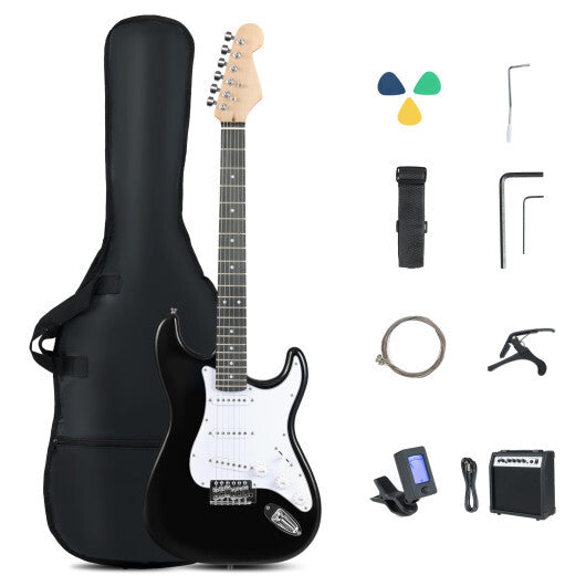 39 Inch Full Size Electric Guitar Beginner Kit with Amplifier for Starter-Blue LuxuryLifeWay Online Store