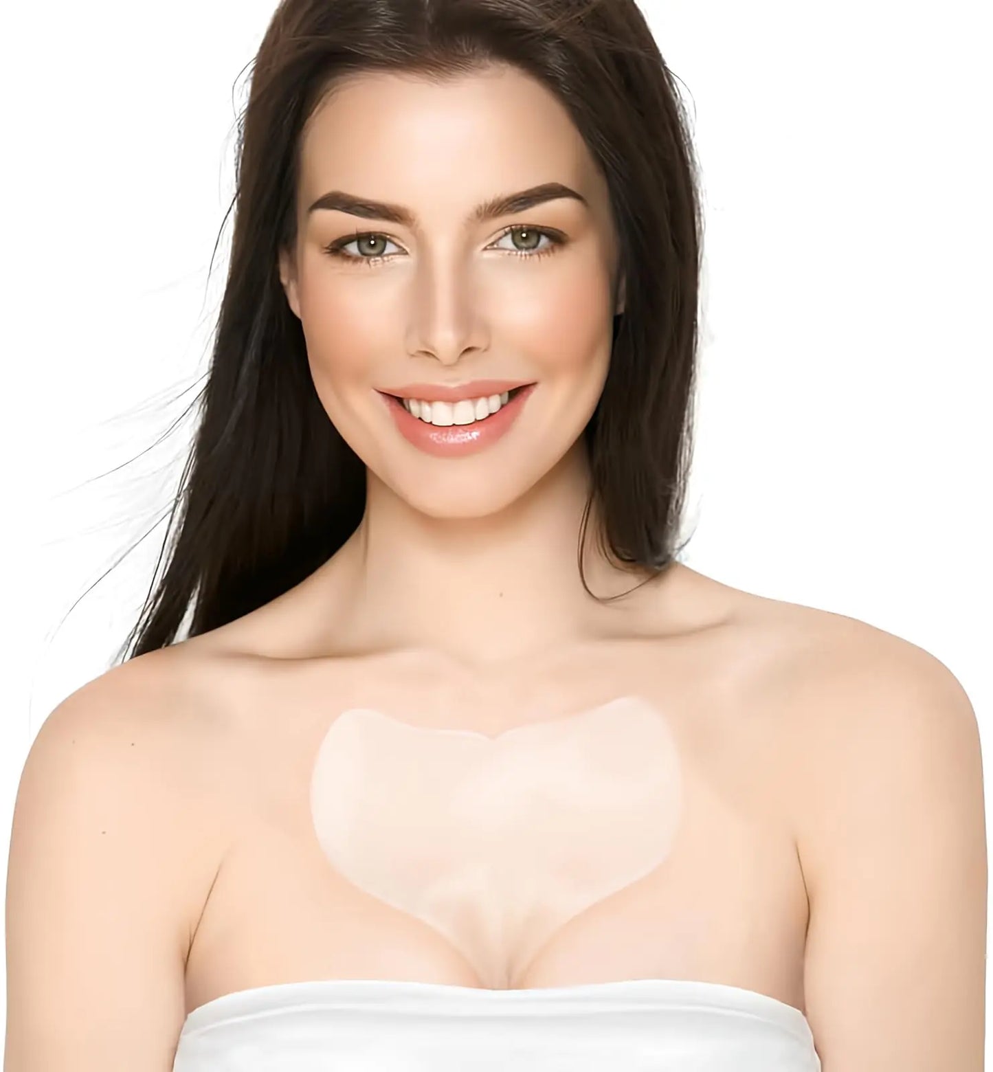 Chest Wrinkle Pads - Anti-Wrinkle Silicone Patches Skin Firming & Smoothing - Reusable Overnight Silicone Wrinkle Patches - Anti Aging Pad For Crepe Erase & Wrinkles - Neck & Décolleté (1.5-mo Supply)