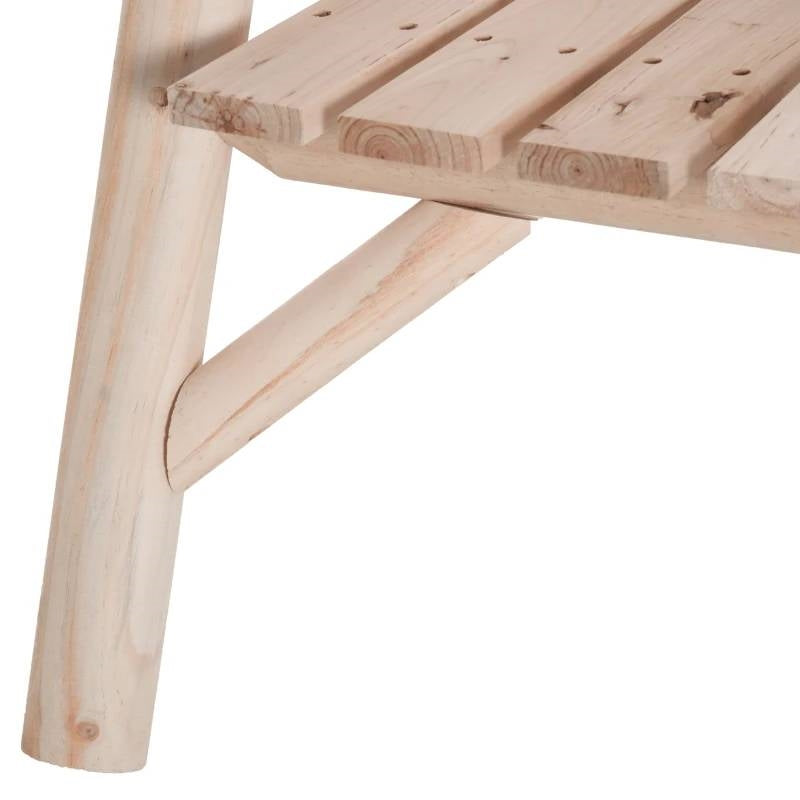 Adirondack Patio 2 Chair Lounger with Center Coffee Table Natural LuxuryLifeWay Online Store