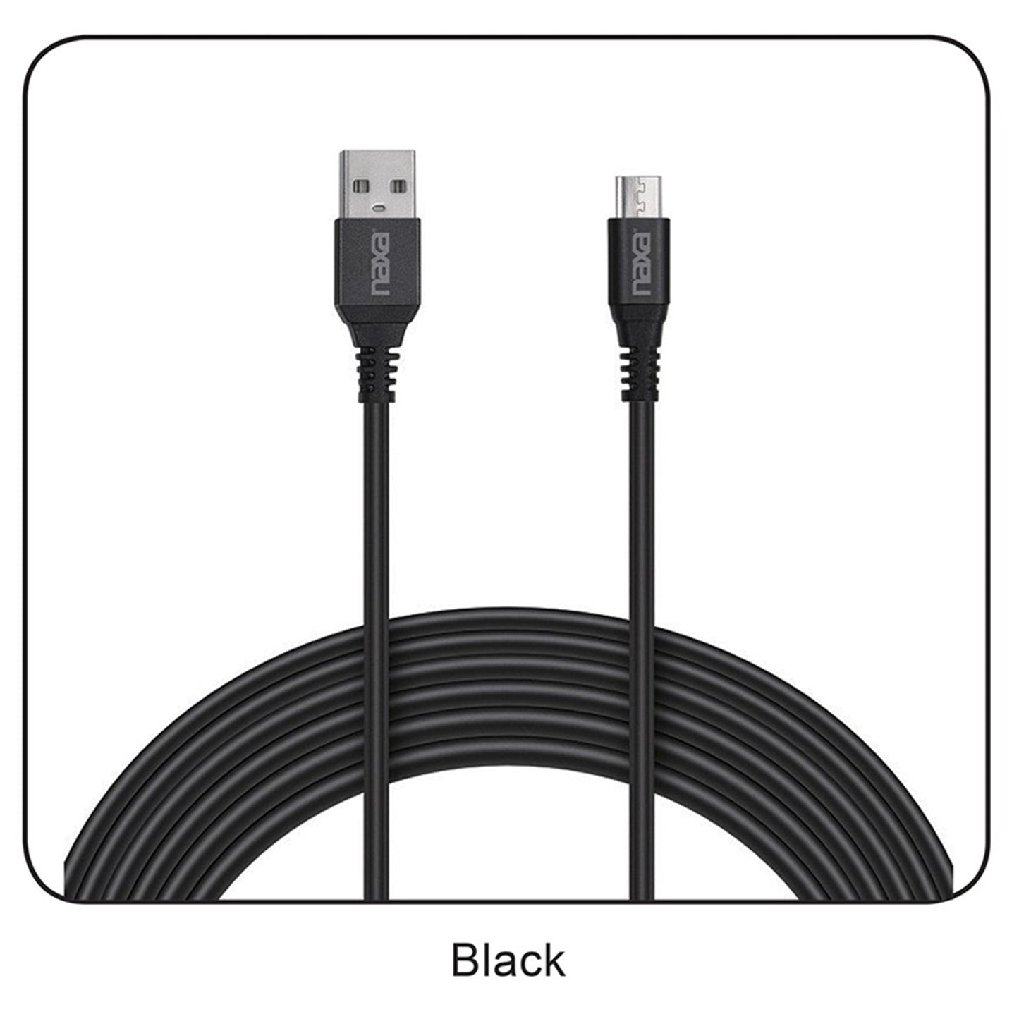 3 Ft. Fast Charge and Sync Round Micro USB Cable-BLACK LuxuryLifeWay Online Store