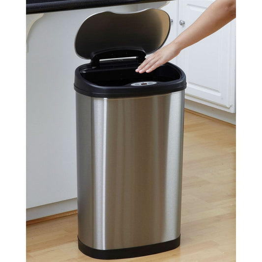 Stainless Steel 13 Gallon Touchless Kitchen Trash Can LuxuryLifeWay Online Store