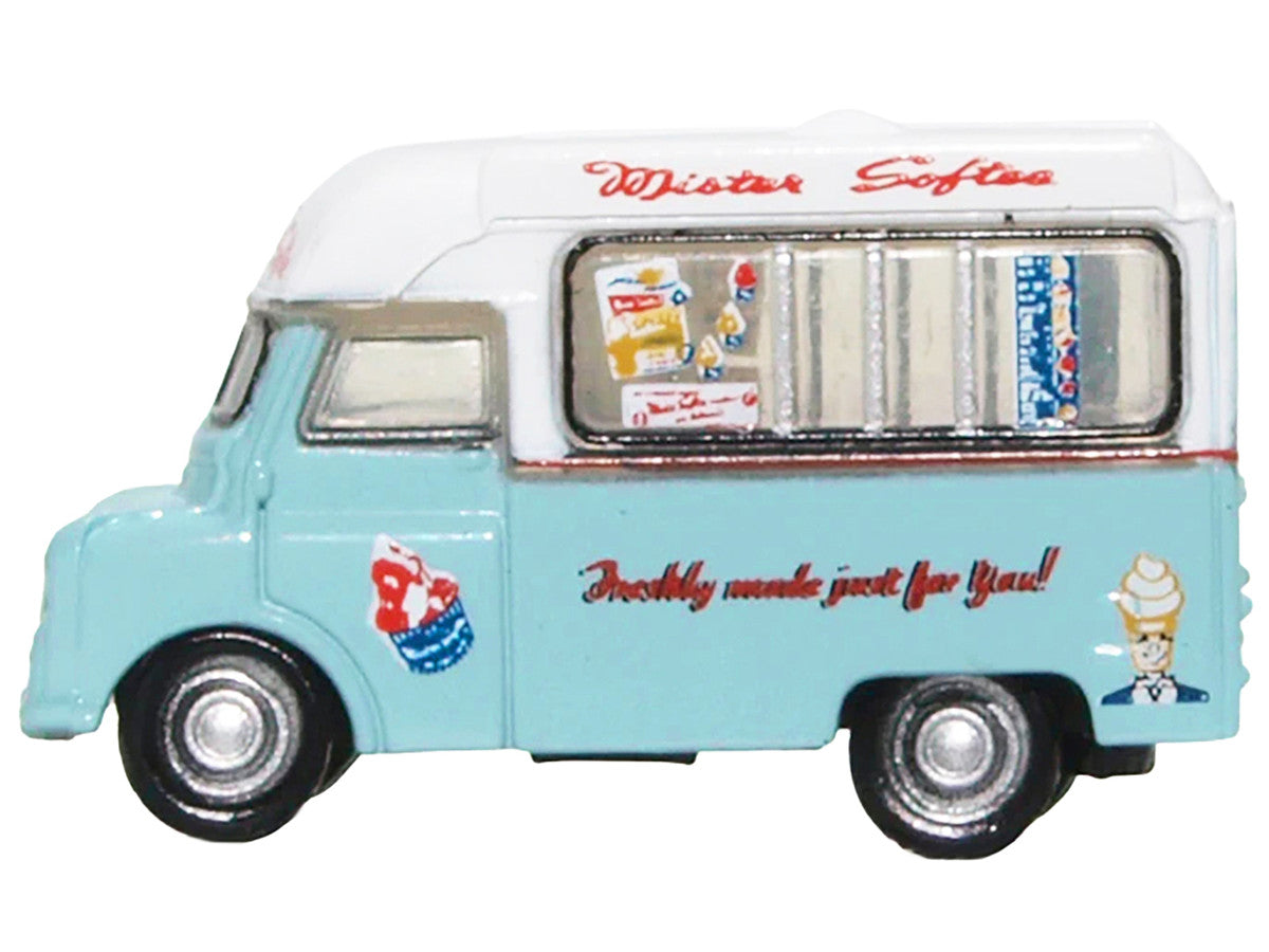 Bedford CA Ice Cream Van "Mister Softee" Light Blue with White Top 1/148 (N) Scale Diecast Model Car by Oxford Diecast LuxuryLifeWay Online Store
