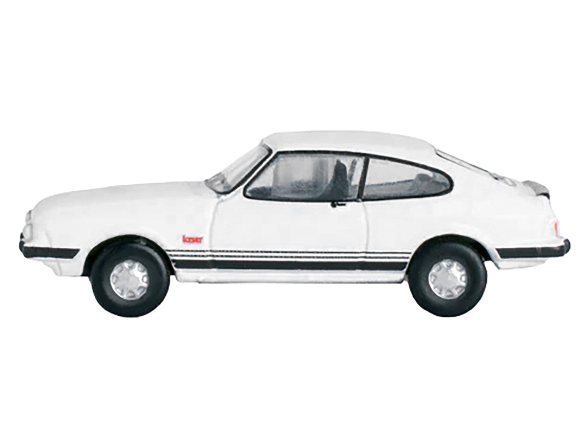 Ford Capri Mk3 RHD (Right Hand Drive) Diamond White with Black Stripes 1/148 (N) Scale Diecast Model Car by Oxford Diecast LuxuryLifeWay Online Store