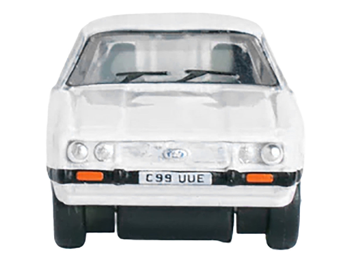 Ford Capri Mk3 RHD (Right Hand Drive) Diamond White with Black Stripes 1/148 (N) Scale Diecast Model Car by Oxford Diecast LuxuryLifeWay Online Store