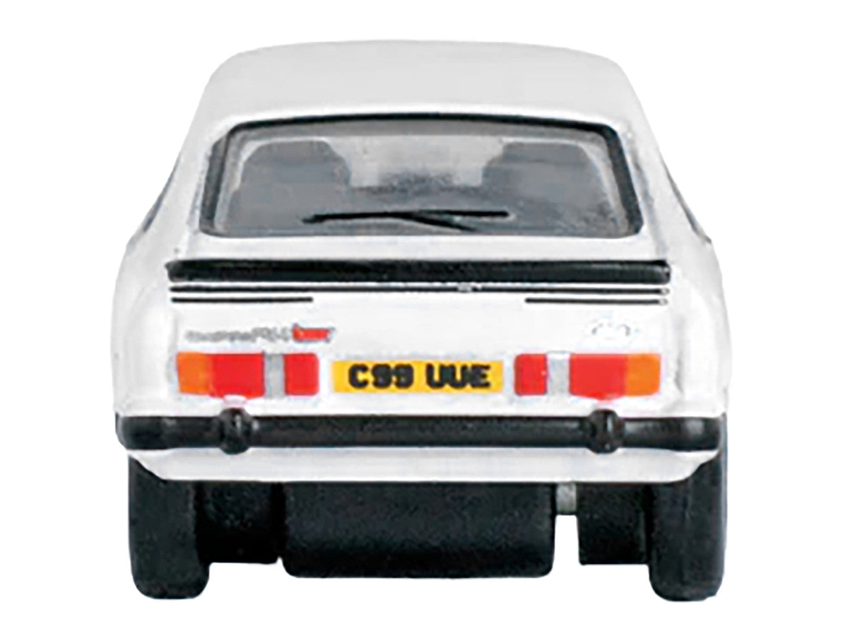 Ford Capri Mk3 RHD (Right Hand Drive) Diamond White with Black Stripes 1/148 (N) Scale Diecast Model Car by Oxford Diecast LuxuryLifeWay Online Store
