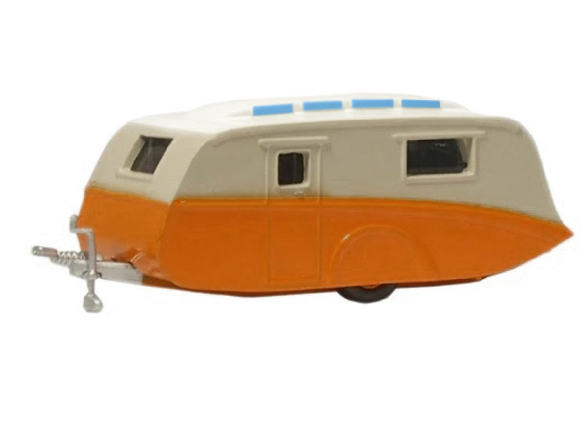 Caravan Trailer Cream and Orange 1/148 (N) Scale Diecast Model Car by Oxford Diecast LuxuryLifeWay Online Store
