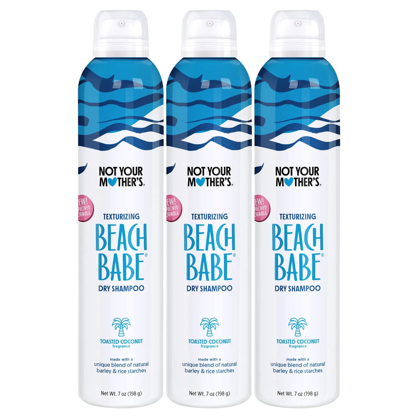 Not Your Mother's Beach Babe Dry Shampoo (3-Pack) - 7 oz Dry Shampoo - Instantly Absorbs Oil - Hair Essentials for Back to School 7 Ounce (Pack of 3)